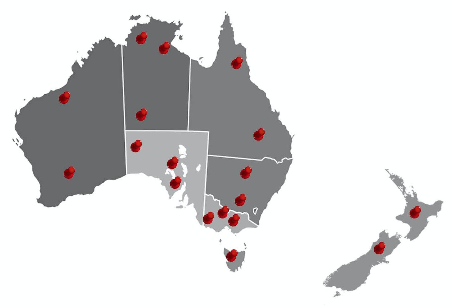 location map of Australia