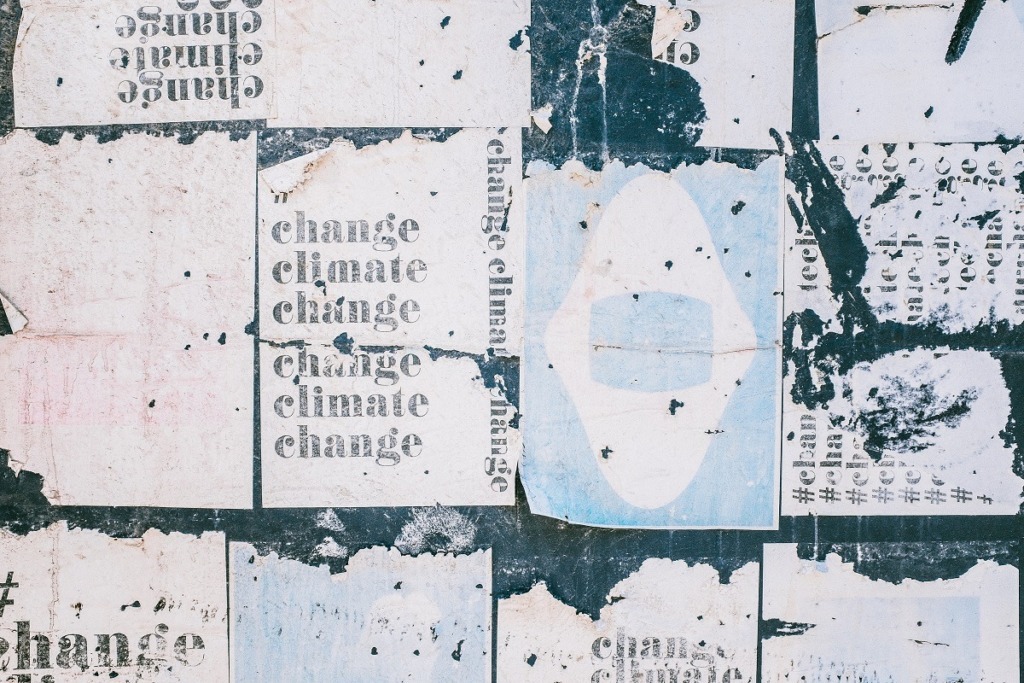 white change posters on wall