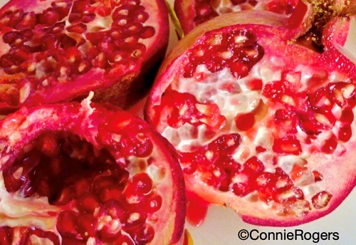 cut pomegranates